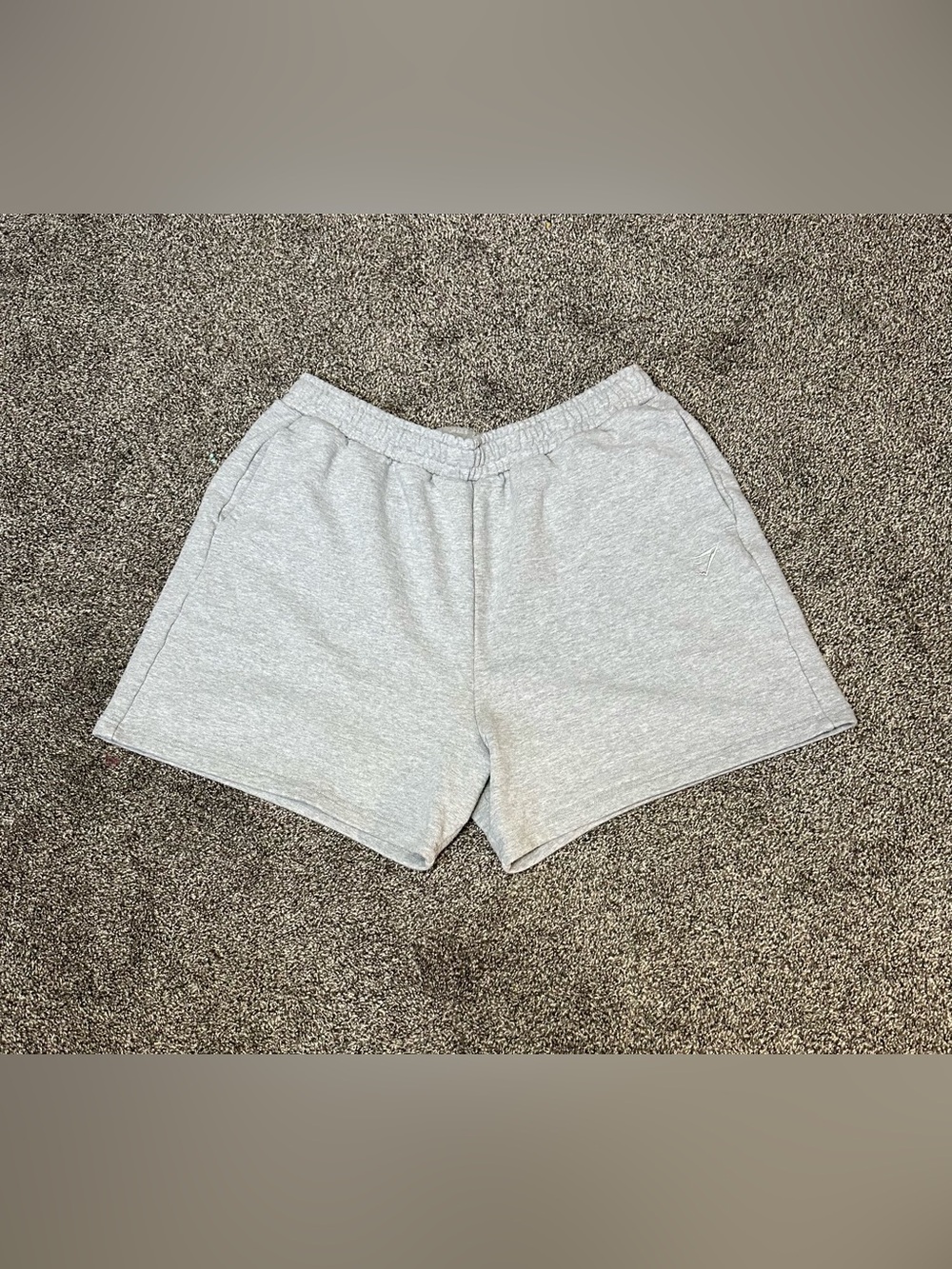 Women’s XL Gymshark Training Fleece Lined Shorts Light Gray Core Marl